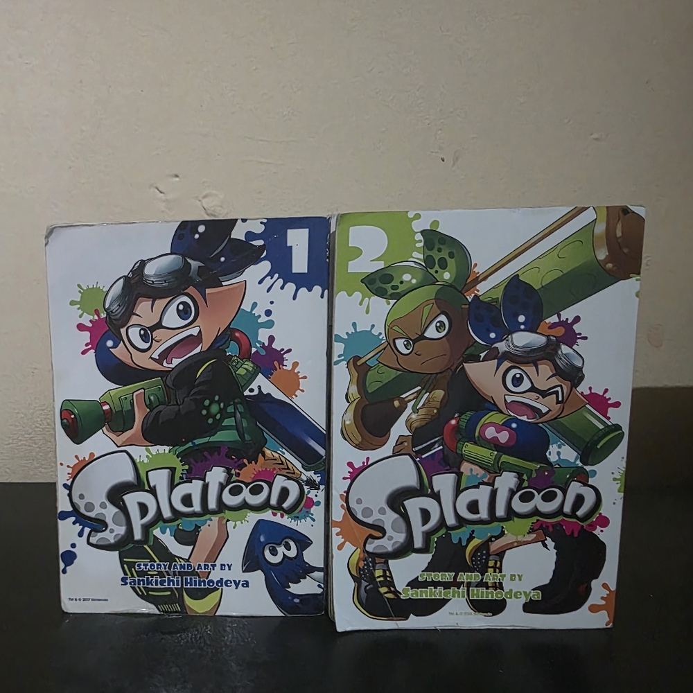 Splatoon by Sankichi Hinodeya Volume  1 & 2 Viz Anime Manga Book Lot Of 2